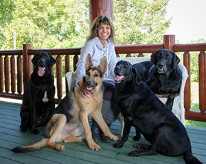 Kat and family dogs
